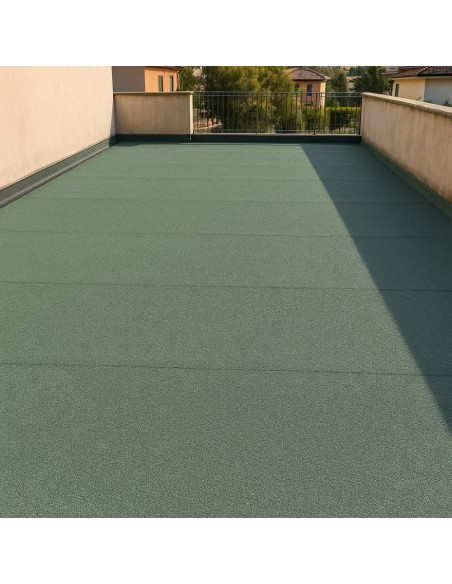 Guaina Ardesiata Verde CASASCIUTTA Impermeabilizzazione Terrazze 3 Rotoli 1x10 m