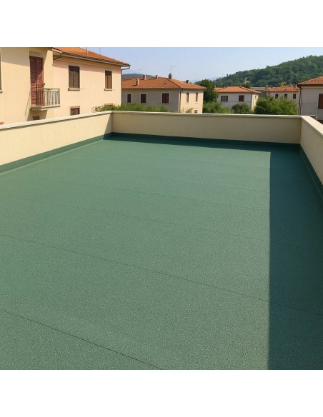 Guaina Ardesiata Verde CASASCIUTTA Impermeabilizzazione Terrazze 3 Rotoli 1x10 m
