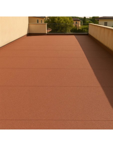 Guaina Ardesiata Rossa CASASCIUTTA Impermeabilizzazione Terrazze 4 Rotoli 1x10 m