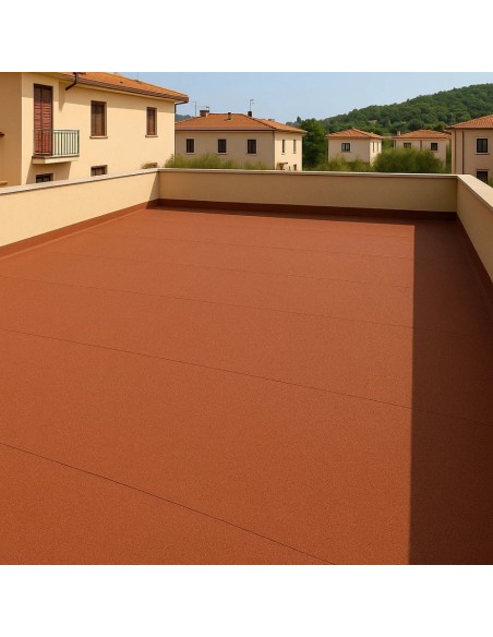 Guaina Ardesiata Rossa CASASCIUTTA Impermeabilizzazione Terrazze 4 Rotoli 1x10 m