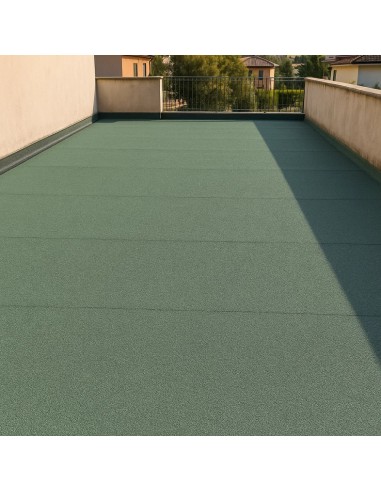 Guaina Ardesiata Verde CASASCIUTTA Impermeabilizzazione Terrazze 10 Rotoli 1x10 m