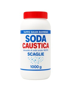 Soda Caustica in Scaglie Bianche di Idrossido di Sodio Formato 1 Kg 