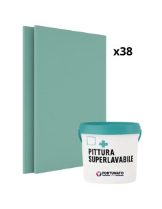 Set 38 Idrolastre Cartongesso H2 BA13 1200x2000 Pittura Superlavabile 13 L