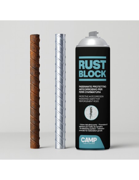 Rust Block Passivante Spray Per Protezione Armature 500 ml