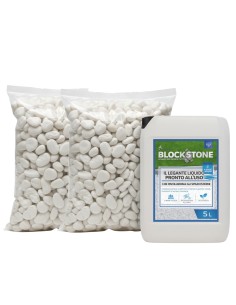 Kit Stabilizzazione Ciottoli 2 Sacchi 25 Kg  Con Legante Formato 5 L 