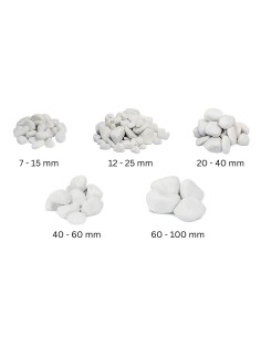Ciottoli decorativi Bianco Carrara – Effetto bagnato brillante con CIR Tono Plus Protettivo 2