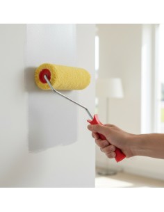 Rullo Giallo In Lana 25 Cm Con Manico Ergonomico 2