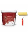 Kit Pittura Naturale Antibatterica E Rullo In Lana Giallo 25 cm
