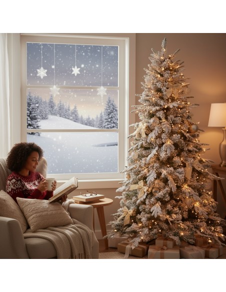 Albero Di Natale Artificiale Innevato Alaska Elegante E Resistente