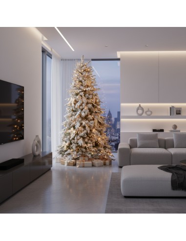 Albero Di Natale Artificiale Innevato Alaska Elegante E Resistente