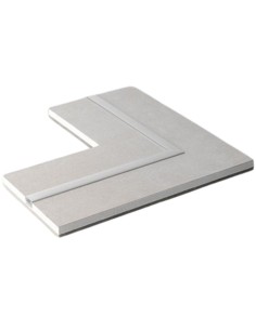 Semilavorato Cartongesso Fibra Alluminio Illuminazione LED Angolare 14,5x29x29cm
