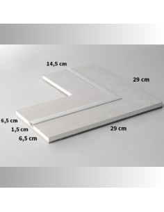 Semilavorato Cartongesso Fibra Alluminio Illuminazione LED Angolare 14,5x29x29cm 2