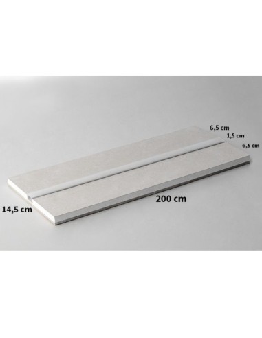 Semilavorato Pannello Cartongesso Alluminio Led 14,5x200 cm 5 Pezzi 10 m Lineari