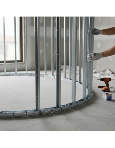 Guida Profilo Flessibile In Lamiera Zincata Per Architetture Curvilinee 1,5m