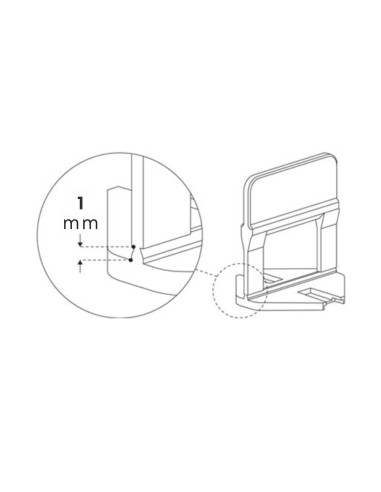 Distanziatori Elementi Livellanti RLS HD da 1 mm H. 12 mm 100 pezzi  