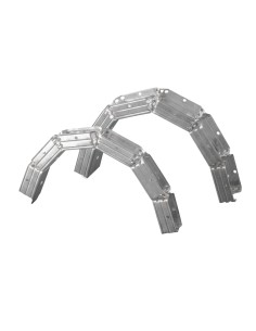 Set Guide Profilo In Lamiera Zincata Per Architettura Curva 2 Misure