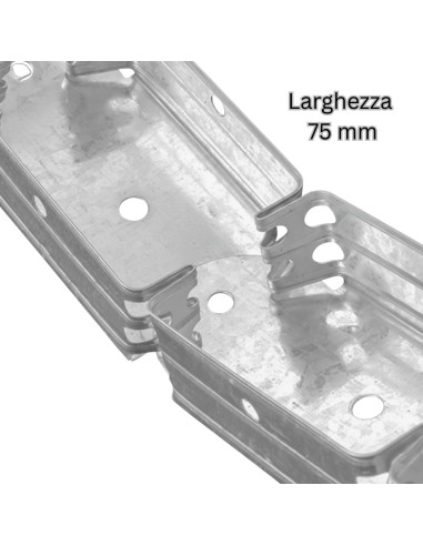 Set Guide Profilo In Lamiera Zincata Per Architettura Curva 2 Misure