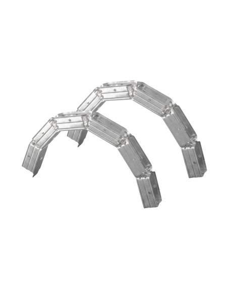 Set Guide Profilo In Lamiera Zincata Per Architettura Curva 2 Misure