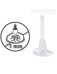 Viti Basi Flat Per Piastrelle Altezza Da 3/15 mm E Fuga Da 1 mm 100 Pezzi 2
