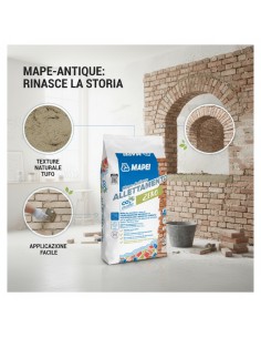 Malta Da Muratura Mape-Antique Allettamento Ecologica Colore Giallo Tufo 25 Kg 2