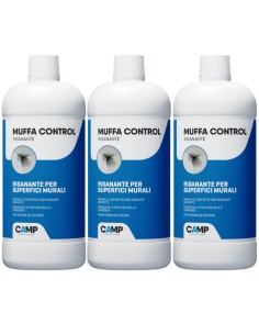 Kit 3 Flaconi Muffa Control Risanante Per Superfici Interne Ed Esterne 1 Lt