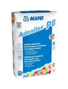 Adesilex P8 Grigio Adesivo Cementizio Mapei Per Piastrelle 25 Kg