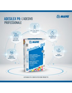 Adesilex P8 Grigio Adesivo Cementizio Mapei Per Piastrelle 25 Kg 2