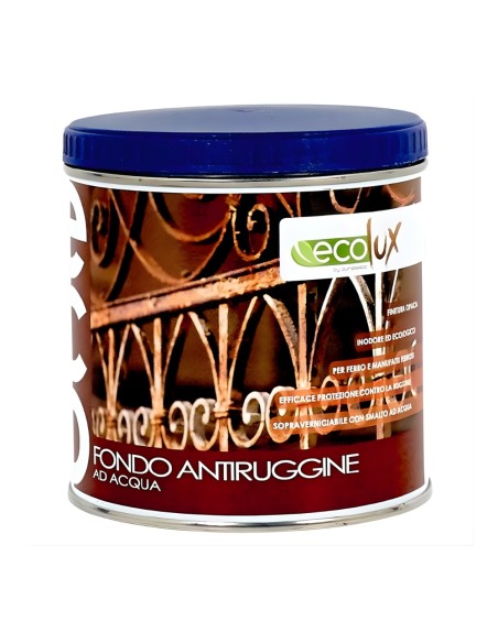 Ecolux Fondo Grigio Acrilico Antiruggine Per Ferro Riverniciabile