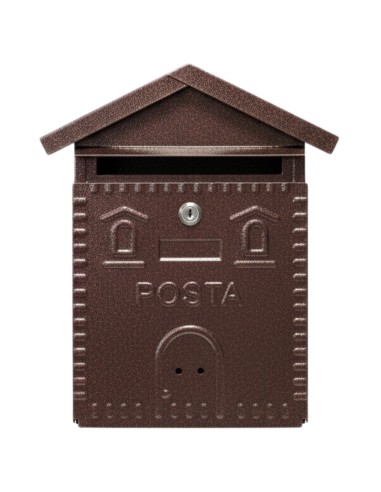Cassetta Postale Rustica Rame In Ferro Battuto 280x90xH.350 mm