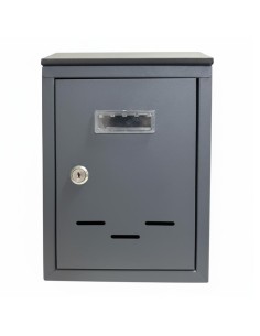 Cassetta Postale 2500 Grigia In Acciaio Verniciato 200x60xH.300 mm