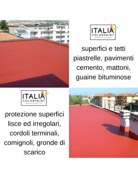 Supergum Guaina Sigillante Bianca o Rossa Elastomerica Fibrata Su Muri Terrazze