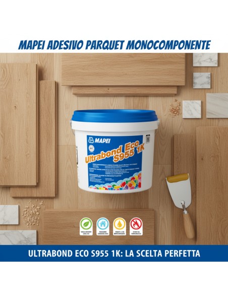 Ultrabond Eco S955 1K Adesivo Per Parquet Senza Solventi 15 Kg