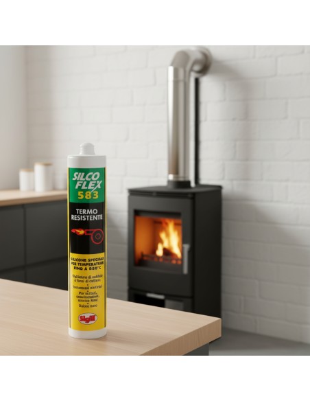 Silcoflex 583 Sigillante Nero Resistente Al Calore 300 ml