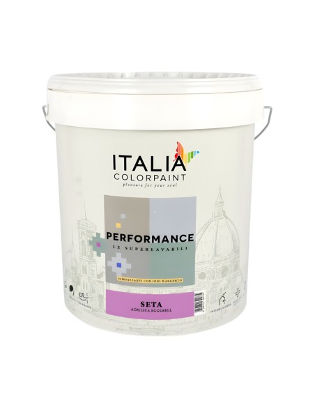 Seta Idropittura Bianca Superlavabile Acrilica Eggshell Con Ioni Argento
