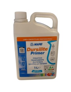 Dursilite Primer Fissativo Base Acqua Trasparente Per Muri Interni