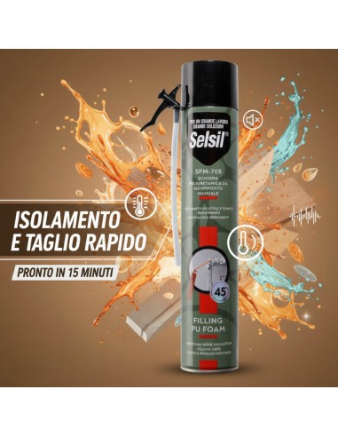 Schiuma Poliuretanica Da Riempimento Manuale Adattatore A Vite 750 ml  