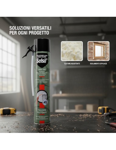 Schiuma Poliuretanica Da Riempimento Manuale Adattatore A Vite 750 ml  