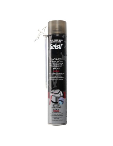 Schiuma Adesiva Manuale SAFM-865 Per Cappotto, Coppi E Cartongesso 750 ml
