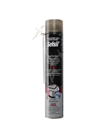 Schiuma Adesiva Manuale SAFM-865 Per Cappotto, Coppi E Cartongesso 750 ml