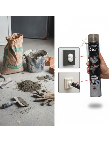 Schiuma Adesiva Manuale SAFM-865 Per Cappotto, Coppi E Cartongesso 750 ml