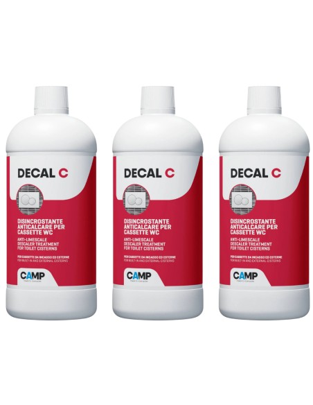 Kit 3 Pezzi Decal C Trattamento Disincrostante Anticalcare Per Wc 1 Litro