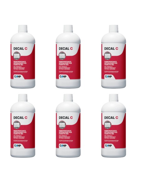 Kit 6 Pezzi Decal C Trattamento Disincrostante Anticalcare Per Wc 1 Litro