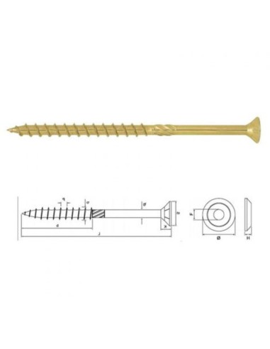 Viti Autoforanti Legno Performant Strong Diametro 5,0 mm Zincate Gialle 