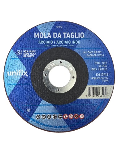 Disco Taglio Top Sottile per Acciaio Inox Lamiere Sottili e Materiale Plastici