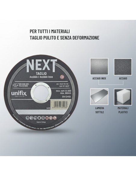 Mola Da Taglio Next Per Acciaio Materiali Plastici Lamiere Sottili