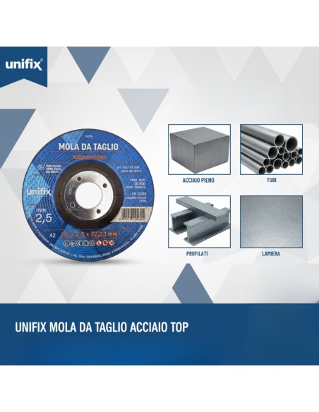 Disco Da Taglio Top Per Materiali Pieni Acciaio Ferro Tubi e Profilati 