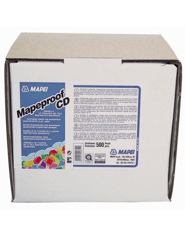 Rondelle Fissaggio per Membrane Bentonitiche Mapeproof CD 500 Pezzi
