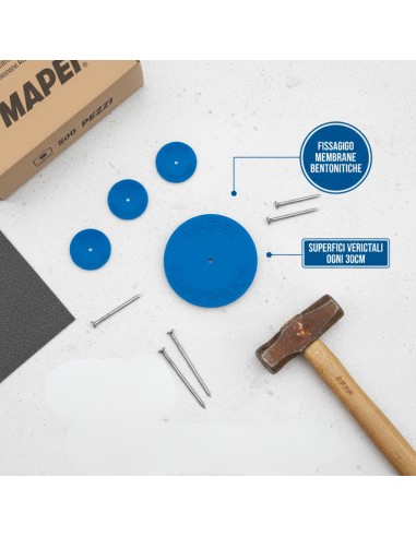 Rondelle Fissaggio per Membrane Bentonitiche Mapeproof CD 500 Pezzi