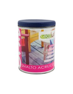 Ecolux Smalto Ecologico Vari Colori Acrilico Ad Acqua Satinato Legno E Metallo