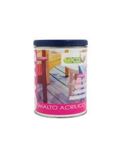 Ecolux Smalto Ecologico Vari Colori Acrilico Ad Acqua Satinato Legno E Metallo 2